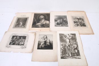 Group Of Antique Religious Prints Engravings