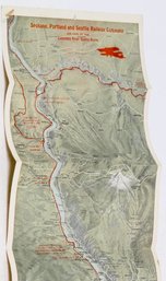 MAP Birds Eye View Of Columbia River & Cascade Mountains