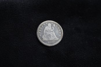 1857 Silver Quarter Dollar