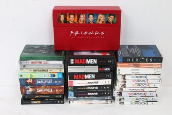 Large Group Of Movie DVDs Box Sets Series Including Friends, Manman, Smallville & So Much More - Read Descript