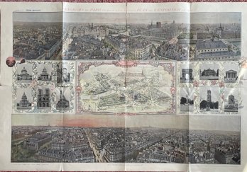Expo Map/poster: Panorama De Paris (vue Prise De La Tour De Saint-Jacques),