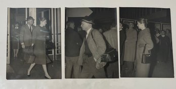 Cannes Film Festival Yul Bruner And Wife 3 Original 5x7 Photographs By Mario Marquet, 1950s