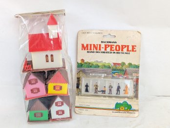 HO Train Layout Priesner Figures And Village Houses