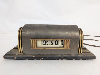 Antique Lauren Time Flip Alarm Clock
