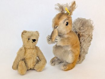 Vintage Steiff Squirrel And Jointed Bear