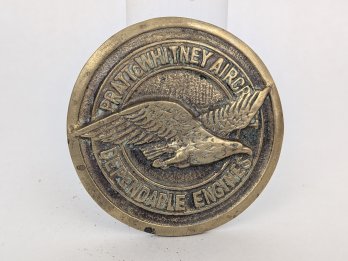 Solid Brass Pratt & Whitney Belt Buckle