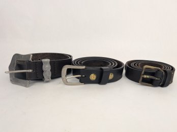 Group Of 3 Vintage Leather Belts