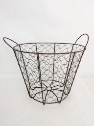 Vintage Twisted Wire Waste Basket