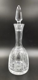 13 1/2'cut Crystal Wine Decanter & Stopper Cathedral Arches Hexagon Neck