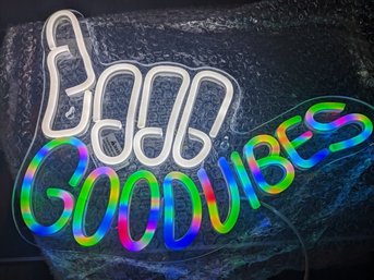 Good Vibes Color Changing USB  LED Light Wall Decor