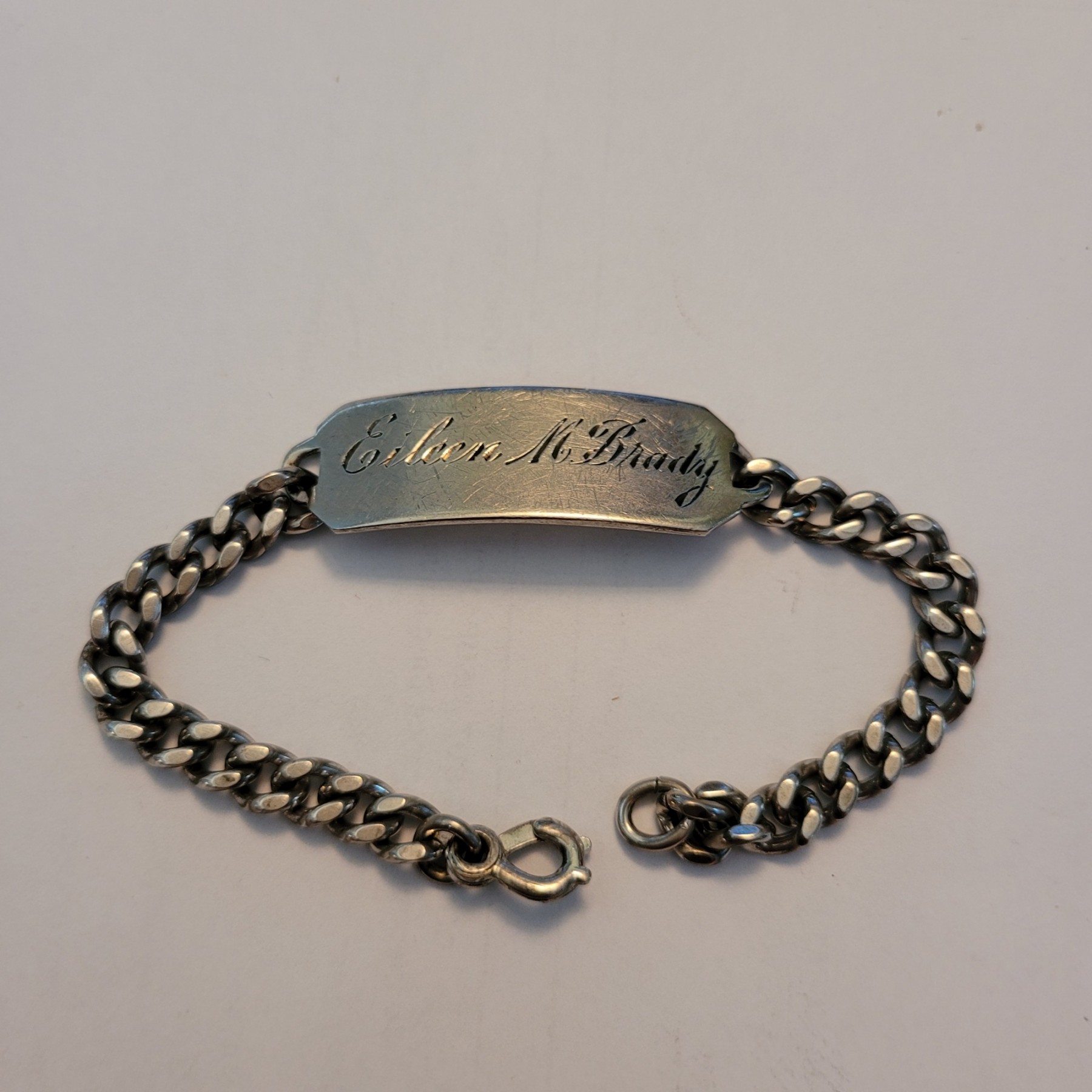 Vintage Elco Sterling Silver ID Bracelet 1950s #131174