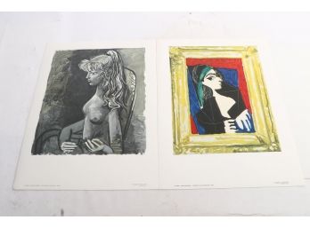 Two Vintage Large Picasso Prints Printed In France