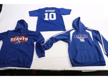 Lot Of 3 NY Giants Youth Clothing
