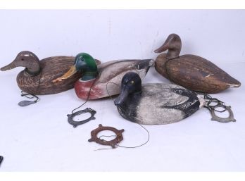 Group Of Four Vintage Duck Decoys