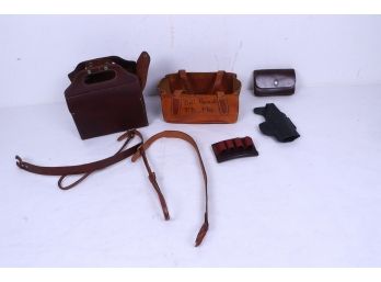 Group Of Leather Hunting Related Items Included Bucheimer