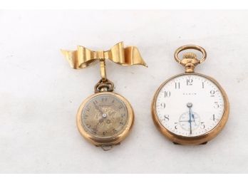 Two Antique Gold Filled Ladies Watches