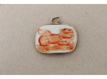 Chinese Hand Painted Porcelain Pendent