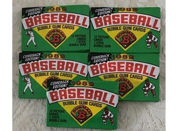 1989 Bowman Wax Pack Lot Of 5. Ken Griffey JR Rookie!!!
