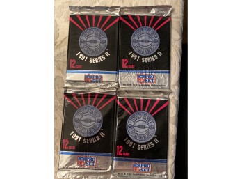 1991 Pro Set Football Pack Lot Of 4
