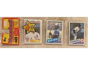 1985 Topps Rak Pak With Don Mattingly And George Brett AS Showing