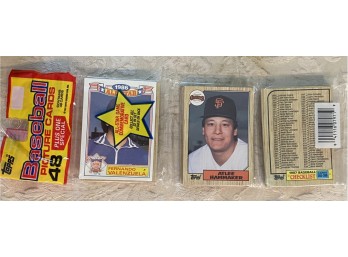 1987 Topps Rack Pack With Barry Bonds Showing