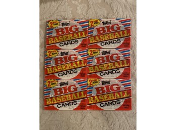 1988 Topps BIG Baseball Cards 2nd Series LOT Of 6 Factory Sealed Packs