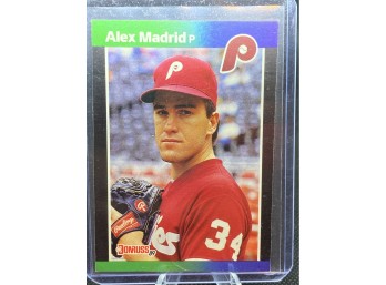 1989 Donruss Alex Madrid Error (Period, 1 Asterisk Variation)