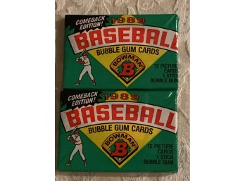 1989 Bowman Wax Pack Lot Of 2. Ken Griffey JR Rookie!!!