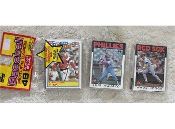 1986 Topps Rak Pak With Wade Boggs Showing On Top!