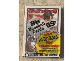 1988 Topps Cello Pack  With Don Mattingly Showing