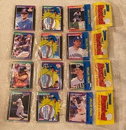1989 Donruss Baseball Rack Pack Lot Of 4. Griffey JR Rookie??