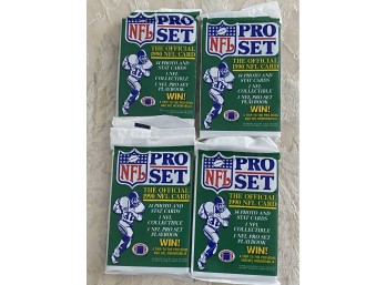 1990 Pro Set Football Wax Packs Lot Of 4
