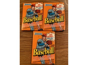 1990 Donruss Wax Packs Lot Of 3