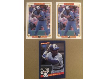 Lot Of (3) Paul Molitor Donruss Large Baseball Cards