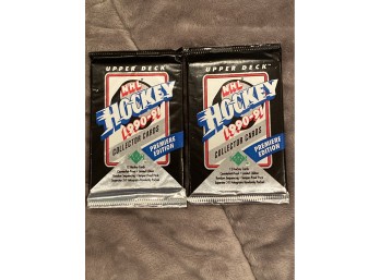 1990-1991 Upper Deck Hockey Card Packs Lot Of 2