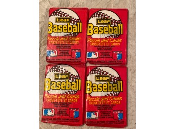 1988 Leaf Baseball Pack Lot Of 4