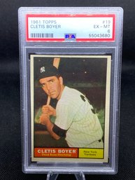 1961 Topps Cletis Boyer PSA 6 #19 Yankees Card