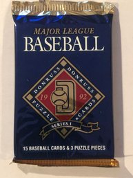 1992 Donruss Baseball Card Series One Unopened Pack