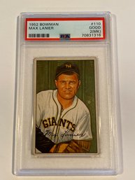 1952 Bowman Max Lanier PSA 2