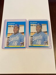 1987 Fleer Update Bo Jackson Lot Of 2