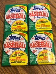 1987 Topps Wax Packs Lot Of 4