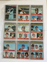 1970 Topps Baseball Card Lot Of 9