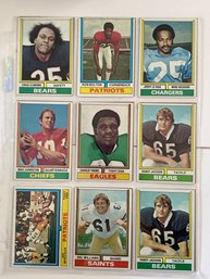 1974 Topps Football Card Lot Of 18