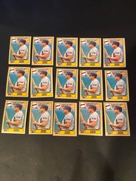 1987 Topps Baseball Jon Kruk Lot Of 15