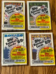 1988 Topps Cello Pack Lot Of 4 RIPKEN JR SHOWING ON BOTTOM OF 1 Pack!