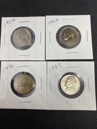 Jefferson Nickel Uncirculated Coin Lot Of 4