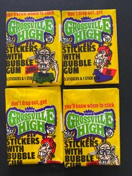 1986 Fleer Grossville High Wax Pack Lot Of 4