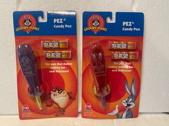 PEZ 1999 Looney Tunes TAZ And Bugs Candy Replaceable Pen Candy Dispenser New