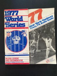 1977 New York Yankees Media Guide Lot Of 2