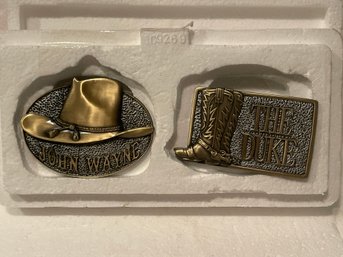 John Wayne Belt Buckle WALL ART Collection 'American Legend' Bradford Exchange